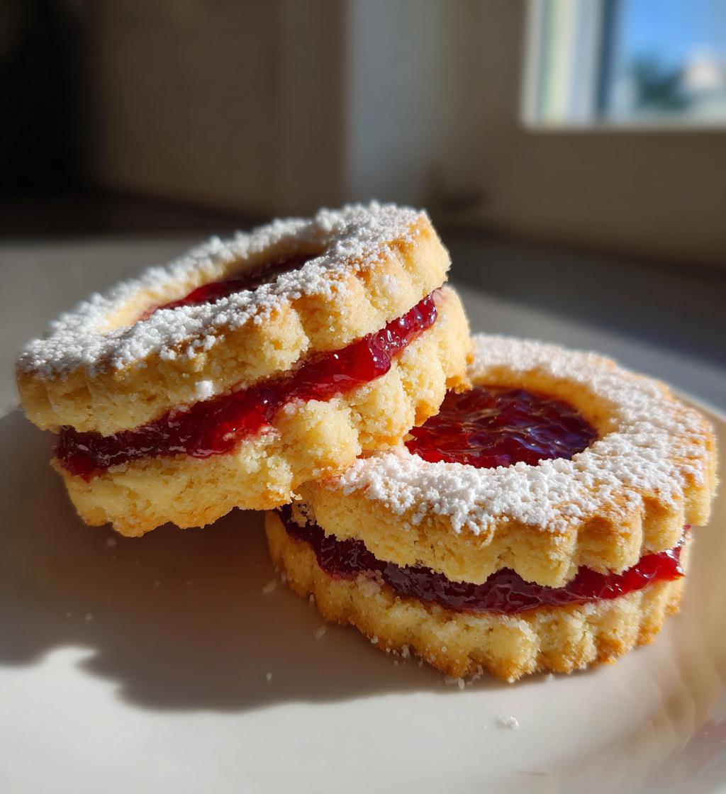 Shortbread Linzer Cookies - detail 1