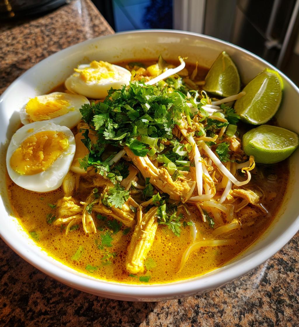 Soto Ayam (Indonesian Turmeric Chicken Soup) - detail 1