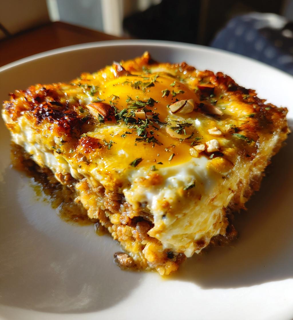 South African Bobotie (Halal-style minced beef with egg custard) - detail 1