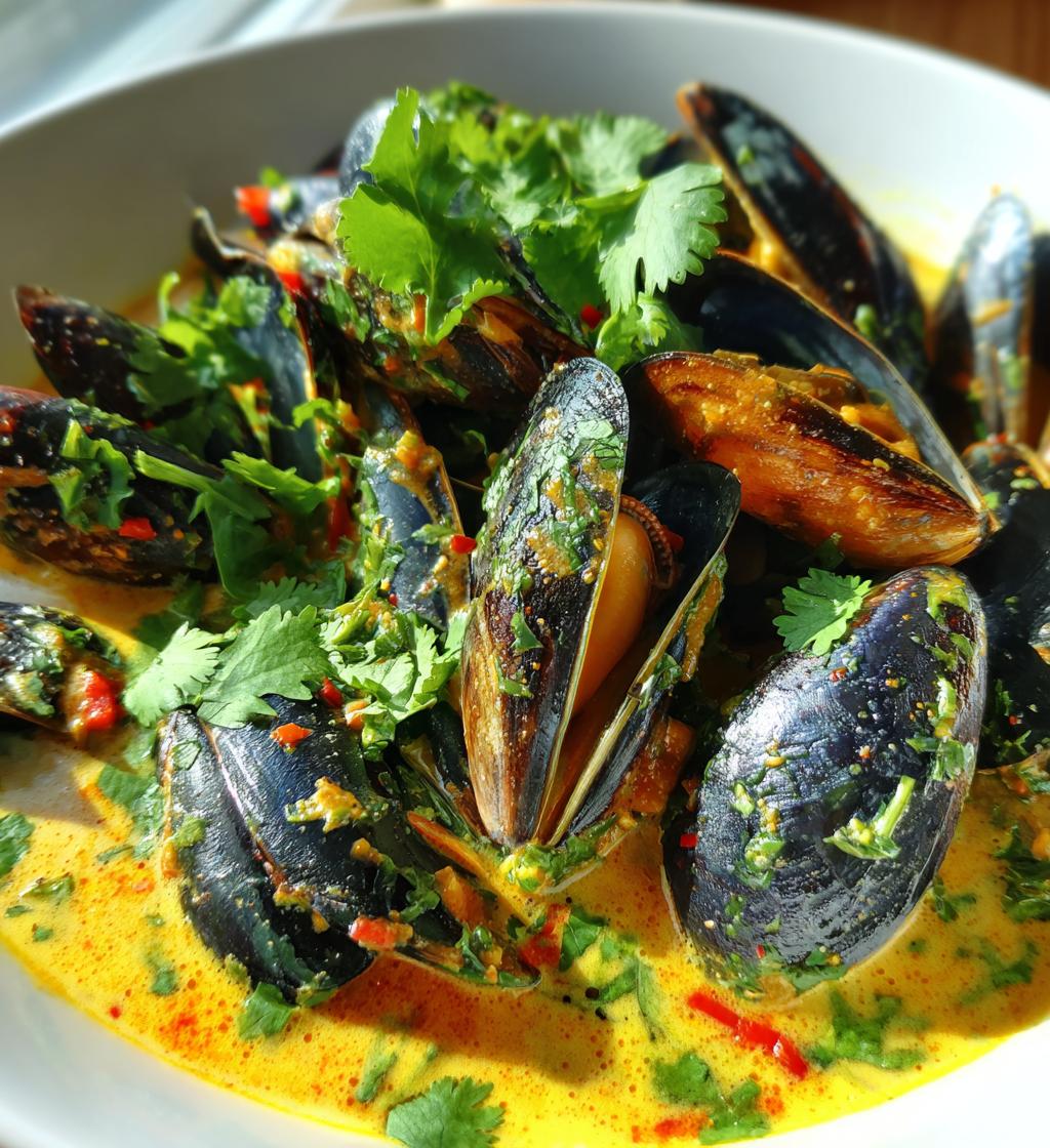 Steamed Mussels in Lemongrass & Coconut Milk - detail 1
