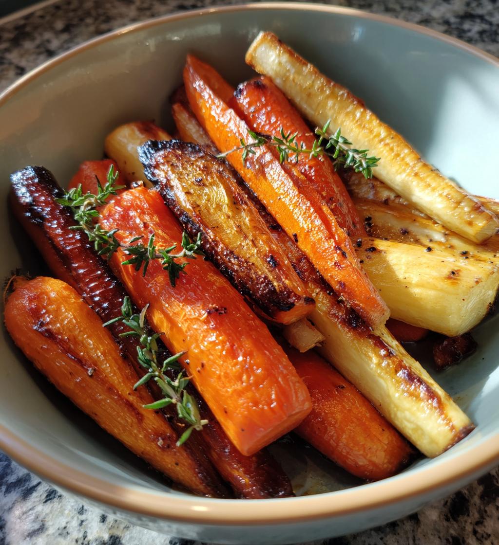 Tallow Roasted Root Vegetables (Carrots and parsnips) - detail 1