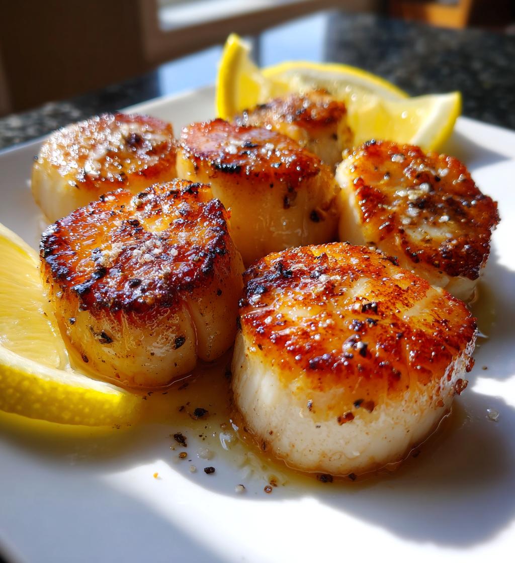 Tallow-Seared Scallops (High-heat sear using beef fat) - detail 1